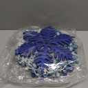 24 Pcs 11.8'' Large Snowflake Decorations  Giant Hanging Snowflakes, Plastic Snowflakes for Indoor & Outdoor Christmas Decor, Porch & Tree Decorations (White, Blue, Dark Blue)