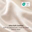 Bedsure Satin Pillowcase 2 Pack Similar to Silk Pillow Cases Standard Size, Pillow Case for Sleeping Women with Envelope Closure, Gifts for Women Men, Beige, 20x26 Inches, 2pcs