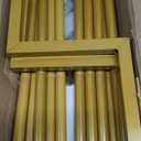 8.2FT x 8FT Backdrop Stand Heavy Duty with Base, Gold Portable Adjustable Pipe and Drape Backdrop Stand Kit, Over The Table Rod Stand with Clamps, Square Metal Arch Party Frame for Birthday Decor