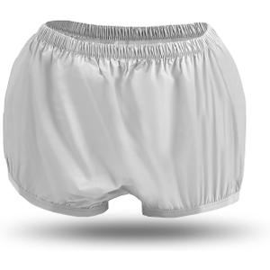 Adult Diaper Covers Waterproof, Leakproof Incontinence Plastic Pants Protective, Reusable Rubber Underwear for Women (1, Gray, 5XL)
