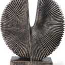 Modern Abstract Round Decorative Sculpture , Dining Living Room Desk Decor,Geometric Home Decor Statues,Shelf Top Decor Aesthetics,making it perfect for placing coffee tables or office shelves (12.4"bronze Colored)