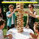 GOROCK Giant Tumbling Tower Game57Pcs Wooden Block Stacking Game Over 4.2FTClassic Family Indoor Outdoor Yard Party Games for Kids and Adults with Carry Bag