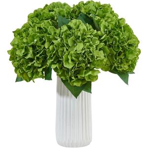 8pcs Fake Flowers Silk Hydrangea Artificial Flowers Bouquets Faux Hydrangea Stems for Home Table Centerpieces Wedding Party Decoration