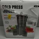 Juicer Machines with 5.8" Large Feed Chute, Cold Press Juicer for Whole Vegetables and Fruits 400W, Slow Masticating juicer Easy to Clean Juice Extractor Machine High Juice Yield (Titanium Gray)