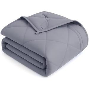 OMYSTYLE Weighted Blanket for Adults (20lbs, 80''x87'') - Queen/King Size Heavy Throw Blanket, Breathable and Cooling Microfiber Material with Premium Glass Bead for All Season Use, Grey