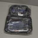 Large Clear Backpack Transparent Heavy Duty School PVC Bookbag See Through Bag Boys and Girls for College Work Travel Security, Black