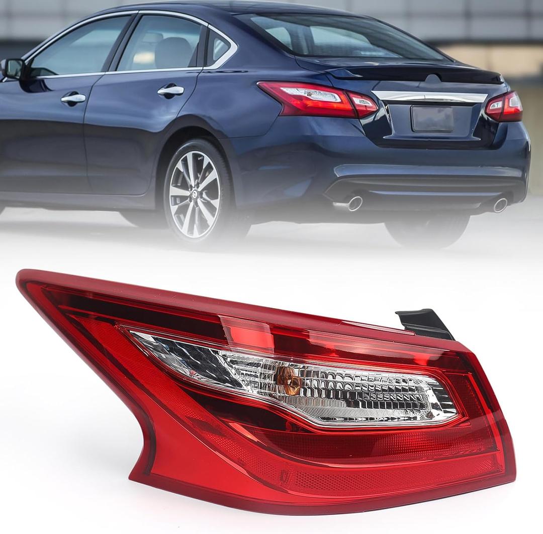 Huray Left Outer Tail Light Fit for Nissan Altima 2016-2018 LH Taillight Tail lamp Rear Brake Lamp Assembly Replacement Accessory Replacement for NI2804106 (Driver Side)