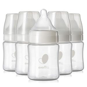 Evenflo Feeding Premium Proflo Venting Balance Plus Wide Neck Baby, Newborn and Infant Bottles - Developed by Pediatric Feeding Specialists - 5 Ounce (Pack of 6) (Clear)