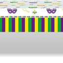 2 x Adirasenotek 3Pcs Mardi Gras Table Decorations Tablecloth Carnival Masquerade Party Decorations Mardi Gras Decorations Plastic Table Cloth Masquerade Decorations Mardi Gras Decor,87x54In