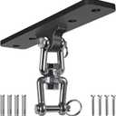 SELEWARE 360° Rotation Heavy Bag Hanger, Punching Bag Ceiling & Beam Mount | 1000LB Capacity Heavy Duty Boxing Bag Holder with Stainless Steel Chain & Snap Hooks for Boxing, MMA, Muay Thai, Home Gym