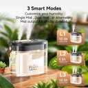 DIGIX Rechargeable Portable Humidifier-Smart Display,Night Light,Easy Clean,1.4L Small Humidifiers for Bedroom Baby, Personal Mini Humidifier for Travel Home Plants,3 Mist Modes, Auto Shut-Off (Black)