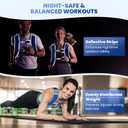 Fragraim Weighted Vest for Women Men - 8lb/10lb/12lb/16lb/22lb/25lb/30lb Weight Vest with Reflective Stripe, Detachable Phone Pouch, Ideal for Walking, Strength Training, Running, Workout, Cardio (Blue)