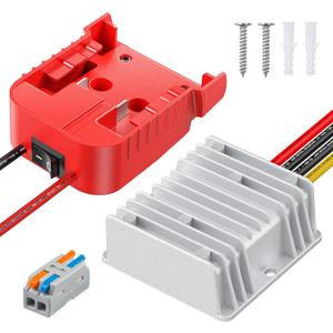 Vibit 18 V to 12 V Step-Down Converter for Milwaukee M18 Battery, DC Power Adapter, Voltage Reducer Transformer 180 W Buck Converter Regulator for Golf Cart RC Car Truck Light & DIY
