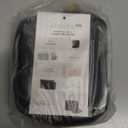 Wandering Nature Clear Makeup Bag for Purse Mini Make up Bag Cute Cosmetic Pouch for Women with Slip-in Pockets Travel Toiletry Essentials Vegan Leather Organizer Pouch,Patent Pending (Black)