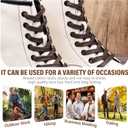 DELELE Flat Waxed Cotton Shoelaces: Wax Shoe Laces for Sneakers Boot 2 Pair (31 inch (80CM), 12 Tan With Deep Gray Metal Tips)