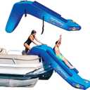 WOW Sports - 8 ft Inflatable Pontoon Waterfall Slide for Boats - Perfect Summer Lake Party Accessory for Kids & Adults