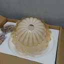 HDDFL Glass Pendant Lights Modern Pendant Lighting Fixtures 11.8 in Hanging Lamp for Kitchen Island Bedroom Dining Room Coffee Shop Hallway Brown and Brass