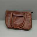 Madosh Vintage Genuine Leather Women's Tote Style Shoulder Handbag Valentine Gift Shopper 16 Bag (Brown)