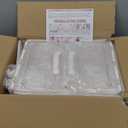 Clear Storage Bins with Lids - 4 Tier Plastic Bins with Wheels, Stackable Storage Bin, Closet Organizers Box for Bedroom, Living Room, 23 QT Folding Box with Magnetic door (White)