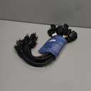 DEWENWILS 10 Pack Short Extension Cord, 1 Foot Power Cord, 16 AWG SJTW Weatherproof Extension Cable for Indoor Outdoor Use, 3 Prong Grounded Outlets Plugs, NEMA 5-15P to NEMA 5-15R, Black, UL Listed