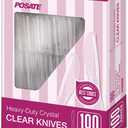POSATE Clear Knives, Heavy-Duty Crystal (100 Knives)