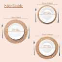 6 Pack, Round Woven Placemats, Natural Water Hyacinth Place mats, Braided Straw Table Mats for Dining Table, Christmas Placemats Set of 6 (15 inch)