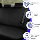 BESULEN Car Back Seat Cover, Dustproof Elastic Cloth Vehicle Rear Seat Bench Protector for Pets Kids, Waterproof Stretch Automobile Interior Accessories, Universal for Sedan Truck SUV (Black)