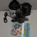 Ganiza Juicer Machines, Slow Masticating Juicers with Large Feed Chute for Whole Fruits & Vegetables, Cold Press Juicer with 3 Replace Filters for Batch Juicing, Easy to Clean, BPA Free(Silver)