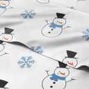 Queen Christmas Snowman Sheet Set - Holiday Xmas Pattern Bedding Set - Deep Pockets - Snug Fit - 4 Piece - Wrinkle Free - Comfy & Cooling Festive Winter - Holiday Sheets for Women, Men, Kids & Teens