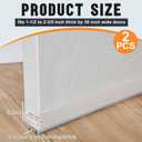 Pickmesh 2 Pcs 36 Inch Adjustable Storm Door Bottom Sweep for Door Seal 1-1/2 to 2-3/5 Inch Replacement Parts Under Draft Stopper Weather Stripping Threshold Seal (White)