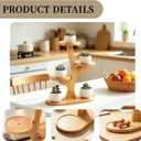 window shelf for plants - 4 Tier bamboo plant stand for Indoor | small plant stand & narrow plant stand for Windowsills