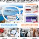 MARE AZZURO Large Round Bifocal Reading Glasses Women Blue Light Blocking Readers 1.0 1.25 1.5 1.75 2.0 2.25 2.5 2.75 3.0 3.5