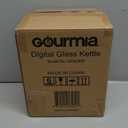 Gourmia Electric Programmable Glass Kettle  1.7L Temperature Control Tea & Coffee Kettle with Digital Touch Display, 6 Presets, Keep Warm, Removable Stainless Steel Infuser, 360 Swivel Base  Black