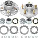 2 Set 3500lb Trailer hub kit 5 Pair 4.5 for 1-1/16 to 1-3/8' Trailer Tapered axle, #84 Spindle Includes l44649 l68149 Bearing kit