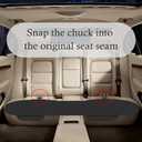Car Back Seat Cover,Non-Slip & Breathable Bench Seat Cover with Side Pockets for Car Storage & Protecting Interiors,Universal All-Season Seats Back Protector for Most Cars,SUVs (Rear Seat Cover)