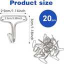 Car Seat Cover Hook, 20 Pcs Car Seat Locking Clip Stainless Steel Car Seat Hooks Metal Fixing Hanger Bag Hooks for Car Fastener Car Seats Mat Pad Headrest Cover Installation Replacement