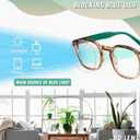 Hubeye 3 Packs Reading Glasses for Women Blue Light Blocking Reader, Anti UV Readers for Women Computer Eyeglasses（Black+Brown+Green，+3.5）