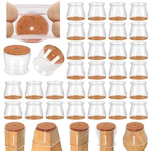 32 Pcs VIUME Chair Leg Floor Protectors for Hardwood Floors Silicone Covers to Protect Wood Tile Floors Scratches Felt Pads Furniture Leg Caps Reduce Noise (Fit:1.3"-2")