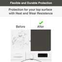 2 PACKS SEIRI Washer and Dryer Topper, 26" x 26" Silicone Dryer Top Protector Mats for Flat Top Surface Cover and Front Load Washing Machine Non-Slip Waterproof Laundry Topper Mat Large (Light Gray)
