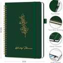 Undated Weekly Planner, Weekly To Do List Notebook with Goal & Habit Tracker Organizer, A5 Weekly Planner Notebook with Spiral Binding, 6.1" x 8.2" - Dark Green