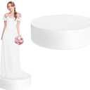 23.6x6in Round Bridal Risers, Mannequin Display Pedestal Stands, Platform for Bridal Shop, Plinth Risers for Sculptures, Display Base for Jewelry & Retail Shop Decor