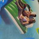 Funscape Inflatable Pool Lounge Floats Adult, Large Swimming Pool Sofa Floaties, Beach Tanning Recliner Floating Mesh Chair Cup Holder, Blow Up Lake River Floaty Tube Green-Large X-Large