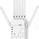 WiFi Extender Signal Booster for Home, AC1900Mbps Dual Band WiFi Booster, Covers up to 12880 sq.ft & 105 Devices, 6X Faster Wireless WiFi Extender with Ethernet Port, Internet Booster for Home