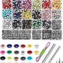 Metal Eyelets Grommets, 680Pcs 17 Colors 3/16 inch Metal Grommets Kit, Multi-Color Eyelets Set with Installation Tool, Measuring Tape and Storage Box for DIY Shoes Belt Clothes Crafts Bag
