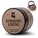 Striking Viking Sandalwood Beard Softener for Men - Non-Greasy Cream Formula With Natural Ingredients for Hydrated and Refreshing Beards (4oz)