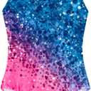 Belovance Girls Swimsuits One Piece Bathing Suit Crossback Straps Cute Toddler Kids Pool Beach Swimwear Quick Dry 4-12 Years (5-6 Years, Diamond Green Pink)