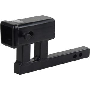 TOPTOW Trailer Hitch Extender Adapter, 2" Receiver, 4-1/4 inch Rise/Drop, 1-1/4 inch Solid Shank, 8-5/8" Extension