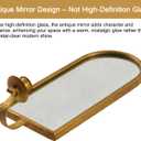 NIKKY HOME Gold Wall Candle Sconces Set of 2, Antique Mirrored Wall Taper Candle Holder - Vintage Elegant Metal Hanging Candlestick for Living Room, Bathroom, Dining Room and Office