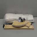 Cloud-Soft Cat Window Sill Perch with Zipper Designed Cushioned Bed, Supportive Cat Window Seat with Premium Solid Wood & Sturdy Metal Frame, Pet Hammock Bed for Large Cats (Large, White) (Large(24.4''x15''))