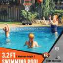 Seray Kids Basketball Hoop Outdoor 3.2-7.2FT 10s-Quick-Adjust, Swimming Pool Basketball Hoop for Kid/Adult/Toddler in Poolside/Backyard/Driveway/Indoor, 29 in Shatterproof Backboard and Enlarged Base